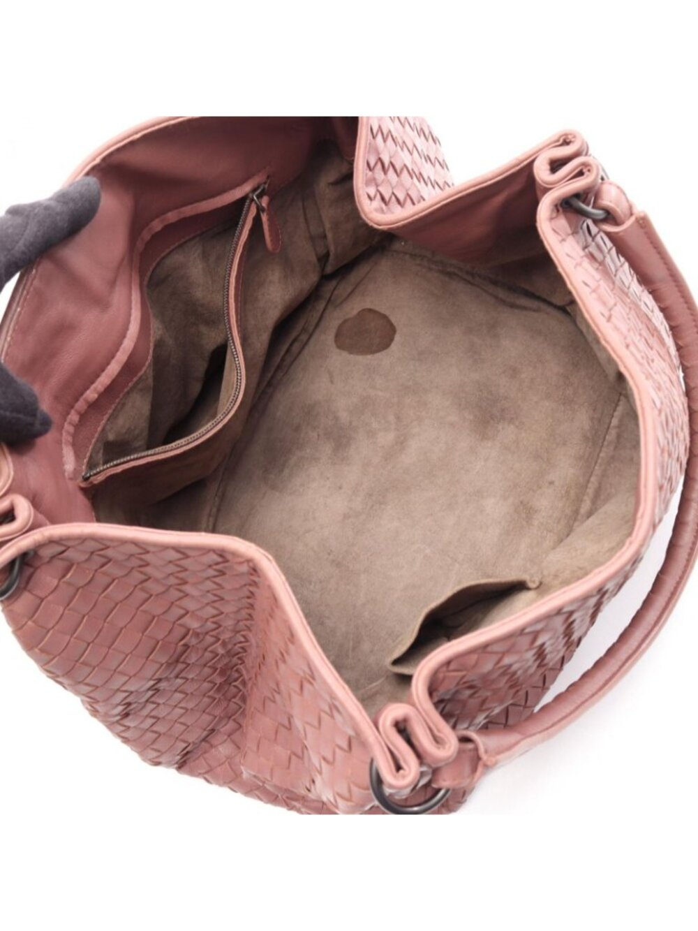 Bottega Veneta Tote Bag Intrecciato Pink Leather - Picture 3 of 12